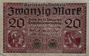 20-Mark Darlehenskassenschein Feb1918 A 8104.JPG