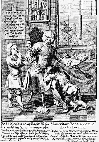 Datei:Kindererziehung um 1750, Radierung von Martin Engelbrecht.jpg