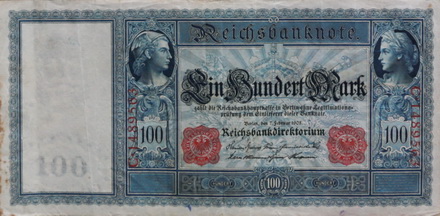 Datei:100-Mark Reichsbanknote 7.Feb1908 A 8094.JPG