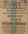 Arbeiterwochenkarte nach Potsdam