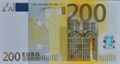 200 EURO, Bargeld-Einführung der Gemeinschaftswährung am 1.1.2002, 1. Ausgabe