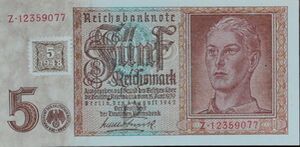 5-Reichsmark Deutsche Rentenbank Aug1942-Aufkleber A 7984.JPG