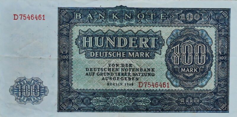 Datei:100 Deutsche Mark Deutsche Notenbank 1948 A 8000.JPG