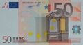 50 EURO, Bargeld-Einführung der Gemeinschaftswährung am 1.1.2002, 1. Ausgabe