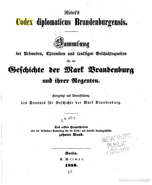 Datei:Codex diplomaticus Brandenburgensis Bd10 Titelblatt.jpg