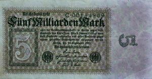 5-Milliarden Mark Reichsbanknote 10.9.1923 8142 Bildgröße ändern.JPG