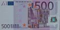 500 EURO, Bargeld-Einführung der Gemeinschaftswährung am 1.1.2002, 1. Ausgabe