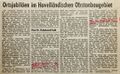 MV-Zeitungsausschnitt zu Ortsjubiläen von Dr. Falk