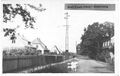 12kV Freileitung mit Gittermast im Rotdornweg, um 1950