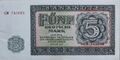 Fünf Deutsche Mark ab 13.10.1957