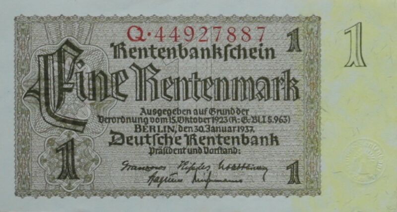Datei:1-Rentenmark Deutsche Rentenbank Jan1937 A 7950.JPG