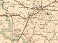 Bild 1: Ausschnitt aus einer Post-Karte des Preußischen Staates von 1834 zeigt unser Gebiet
